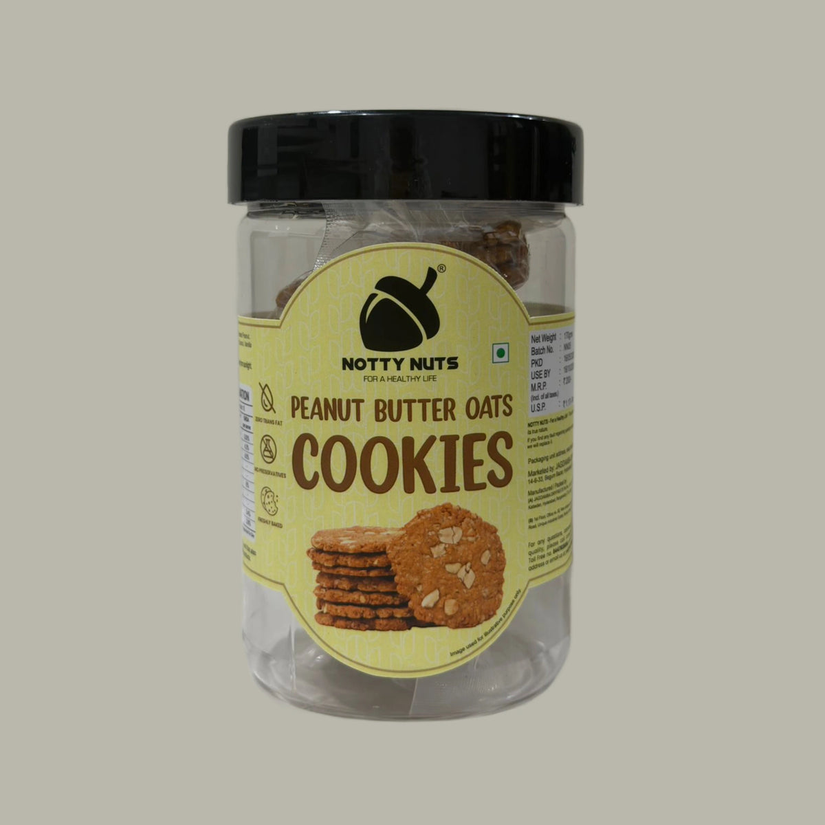 Peanut Butter Oats Cookies (No Maida)