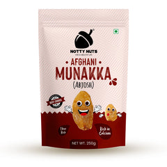 NOTTY NUTS Natural Whole Munakka 250gm | Raisins with Seeds | Dried Graps | Dry Fruits | Healthy Snacks | Abjosh (pack of 1) :