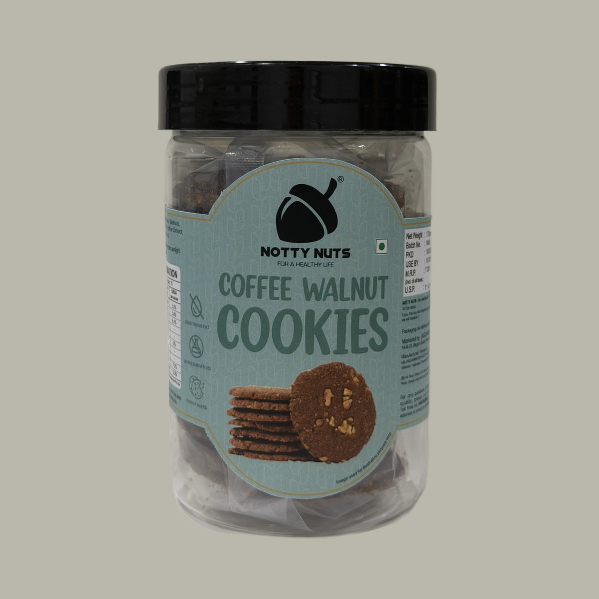 Coffee Walnut Cookies (No Maida)