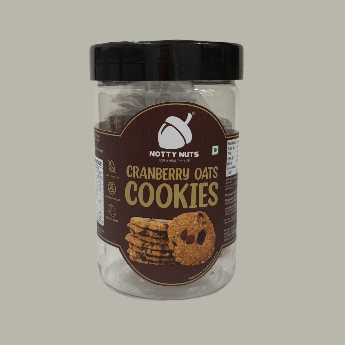 Cranberry Oats Cookies (No Maida)