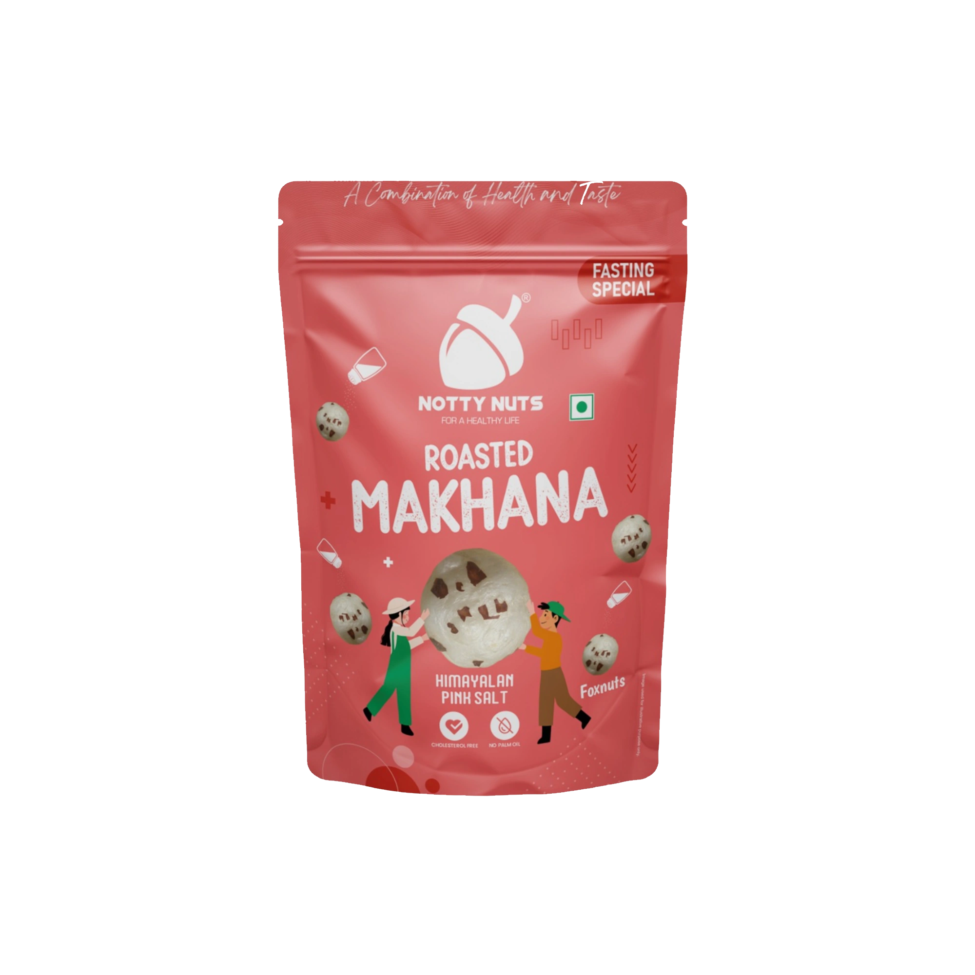 NOTTY NUTS MAKHANA PACK OF 4 - MAGIC MASALA, TANGY TOMATO, HIMALAYAN PINK SALT & PERI PERI (4 x 30G)