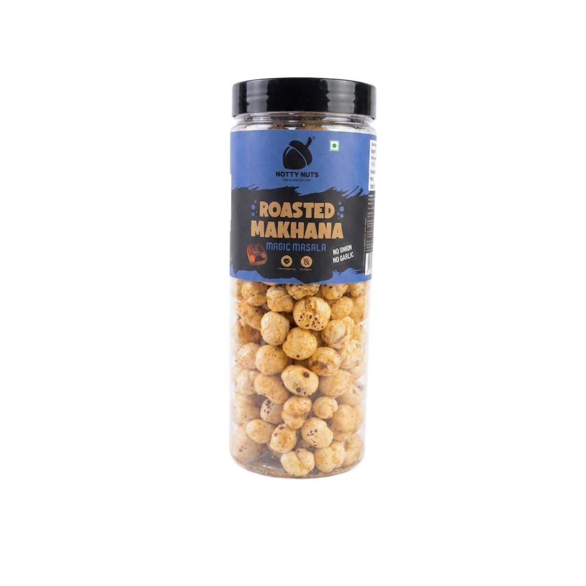 NOTTY NUTS MAKHANA MAGIC MASALA JAIN (NO ONION & NO GARLIC) PACK OF 1 (140GRAMS)