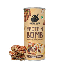 NOTTY NUTS Nutritious Snack Protein Bombs | Healthy Protein Bars Enriched With Natural Fibers, No Added Sugar | High Protein & Instant Energy - Bar Replacement; Pack Of 1,(200 gm)