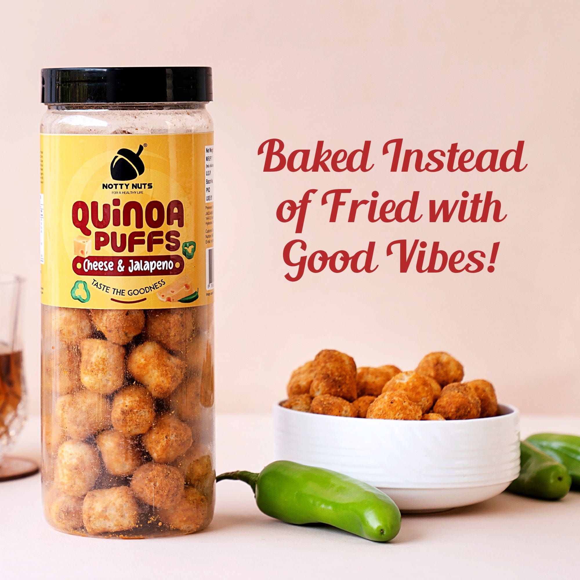 Cheese & Jalapeño Quinoa Puffs