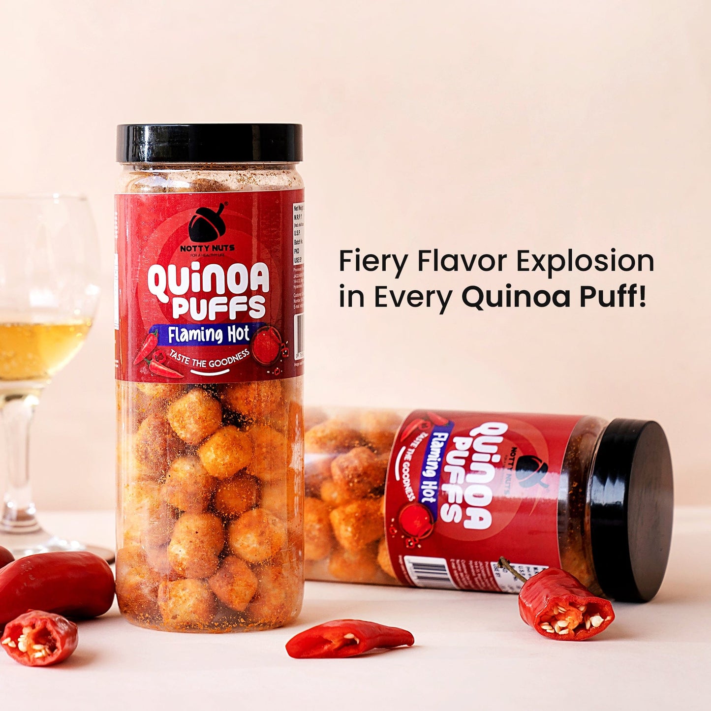 Flaming Hot Quinoa Puffs