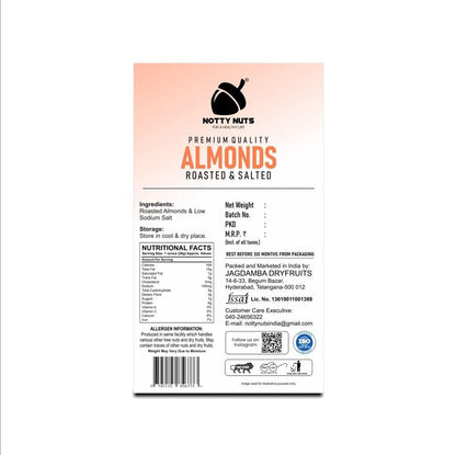 Salted Almonds - nottynutsindia