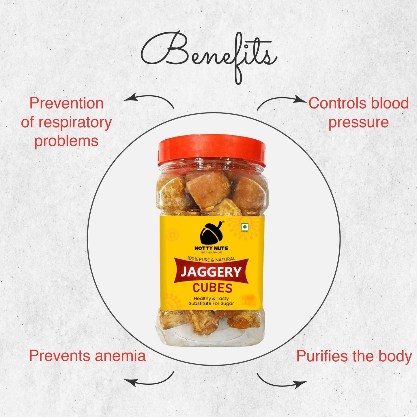 Mini Jaggery Cubes - nottynutsindia